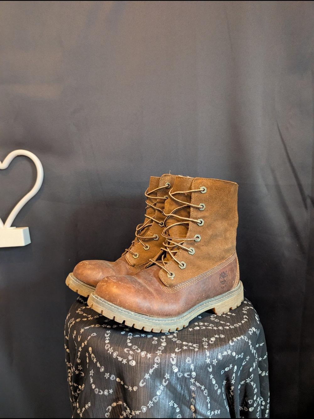 Timberland Tan & Brown Lace-Up Suede Leather Ankle Boots